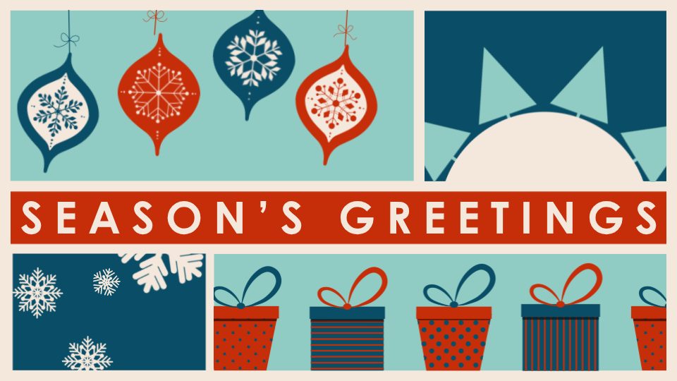 Boxes of Joy: Illustrated corporate holiday ecard design