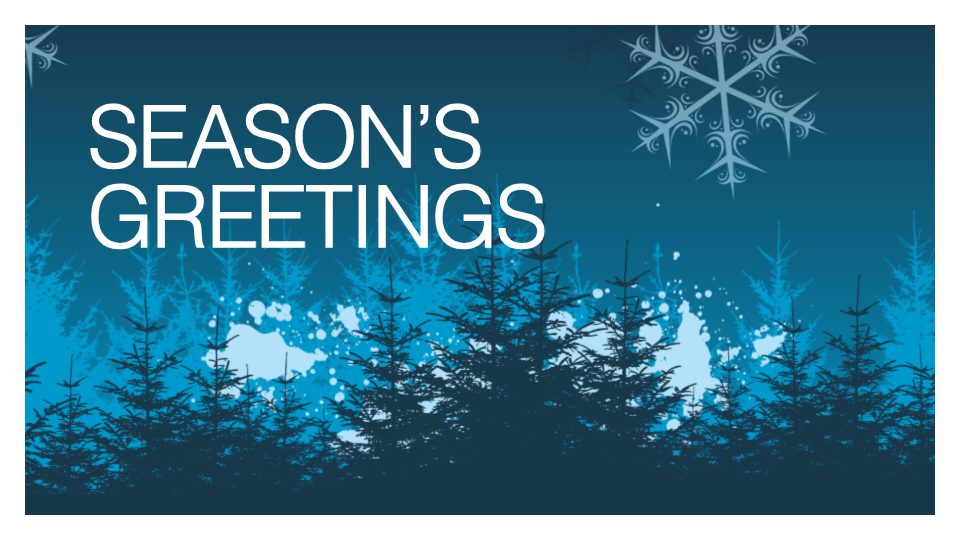 Winter Forest: Illustrated corporate holiday ecard design